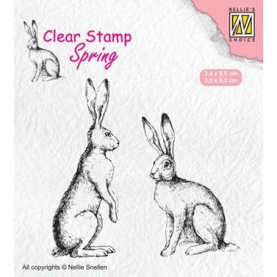 Nellie's Choice Clear Stamps - Frühling zwei Hasen